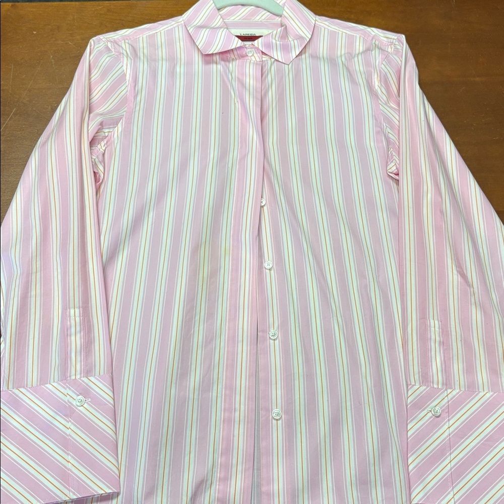 Pink Striped Button-Up Shirt